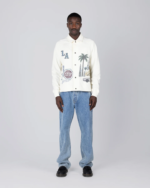 All Over LA Fleece Coaches Jacket Bone (2)