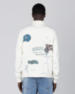 All Over LA Fleece Coaches Jacket Bone (4)