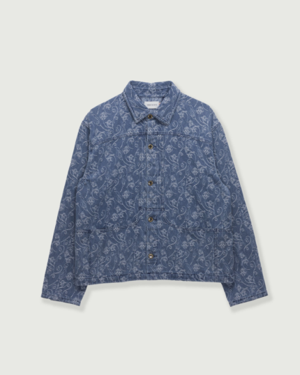 Floral Utility Jacket Light Indigo