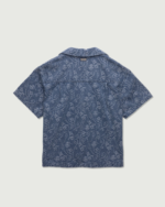 Jacquard Short Sleeve Camp Shirt Light Indigo (4)