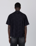Novelty Floral Camp Shirt Black (3)