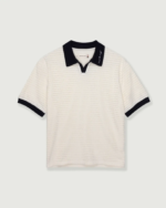 Pique Colorblock Polo Bone