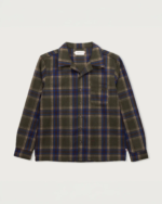 Plaid Flannel Overshirt Olive (1)