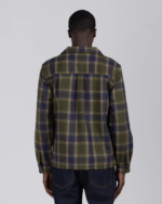 Plaid Flannel Overshirt Olive (2)