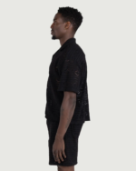 Pointelle Crochet Camp Collar Black (3)