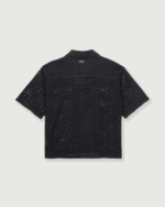 Pointelle Crochet Camp Collar Black (5)