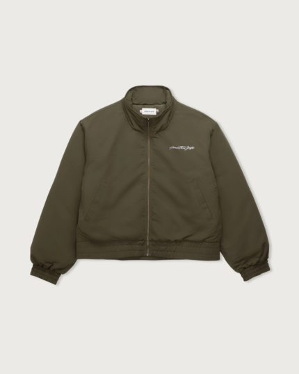 Script Puffer Jacket Olive (1)
