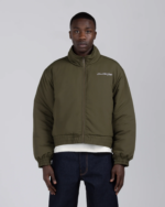 Script Puffer Jacket Olive