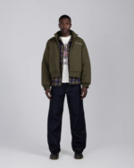 Script Puffer Jacket Olive (3)