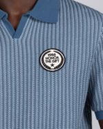 Striped Knit Polo Indigo (3)