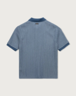 Striped Knit Polo Indigo (5)