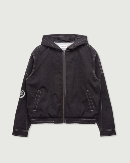 Twill Hooded Jacket Black