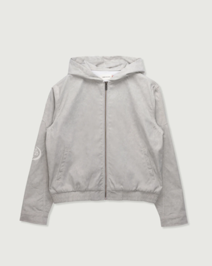 Twill Hooded Jacket Stone (1)