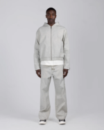 Twill Hooded Jacket Stone (3)