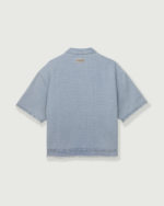 Vintage Indigo Zip Front Short Sleeve Light Indigo (5)